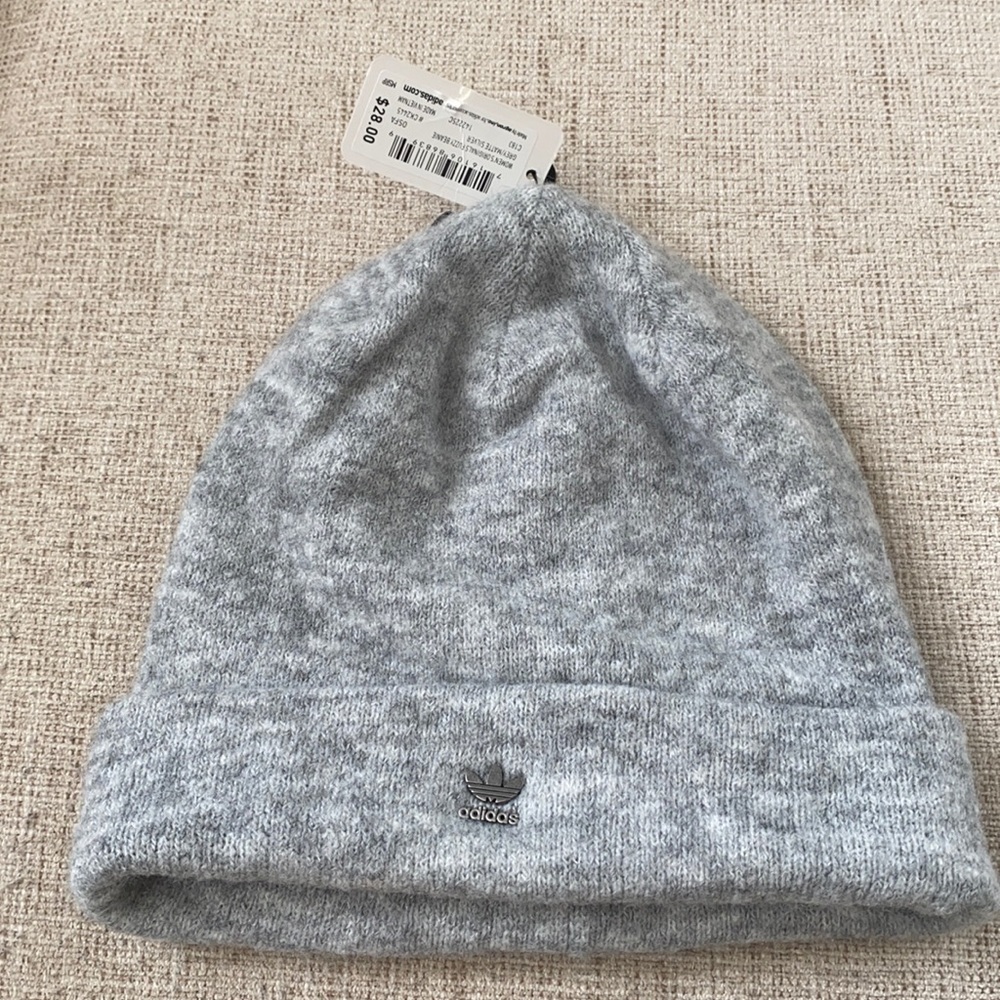 Adidas Woman’s Original Fuzzy Grey Beanie